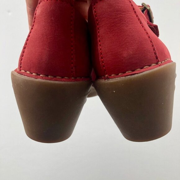 EL NATURALISTA Red Suede Leather Mary Jane Pump Comfortable Shoes Non slip EU 37 - Picture 13 of 16
